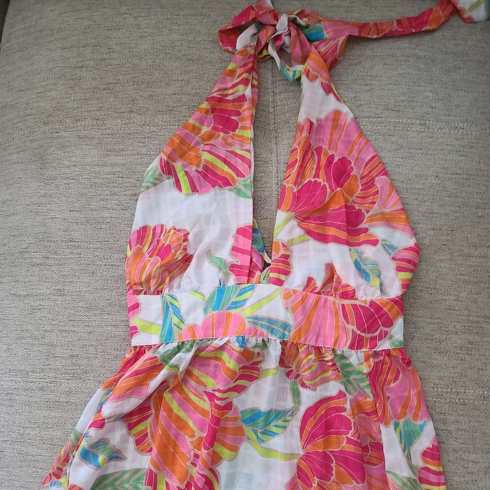 Trina Turk Poppy High Neck Cover Up Dress Sz Medium - Picture 6 of 10
